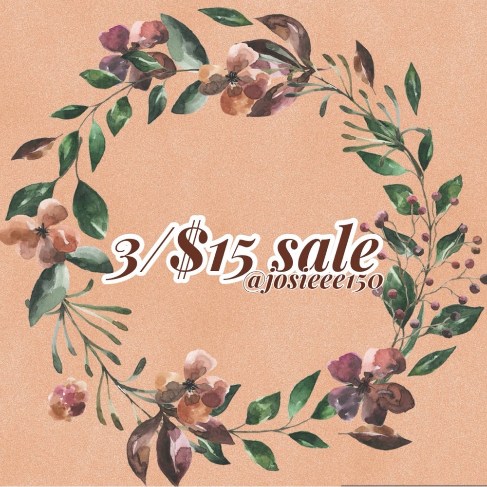 3/$15 Sale